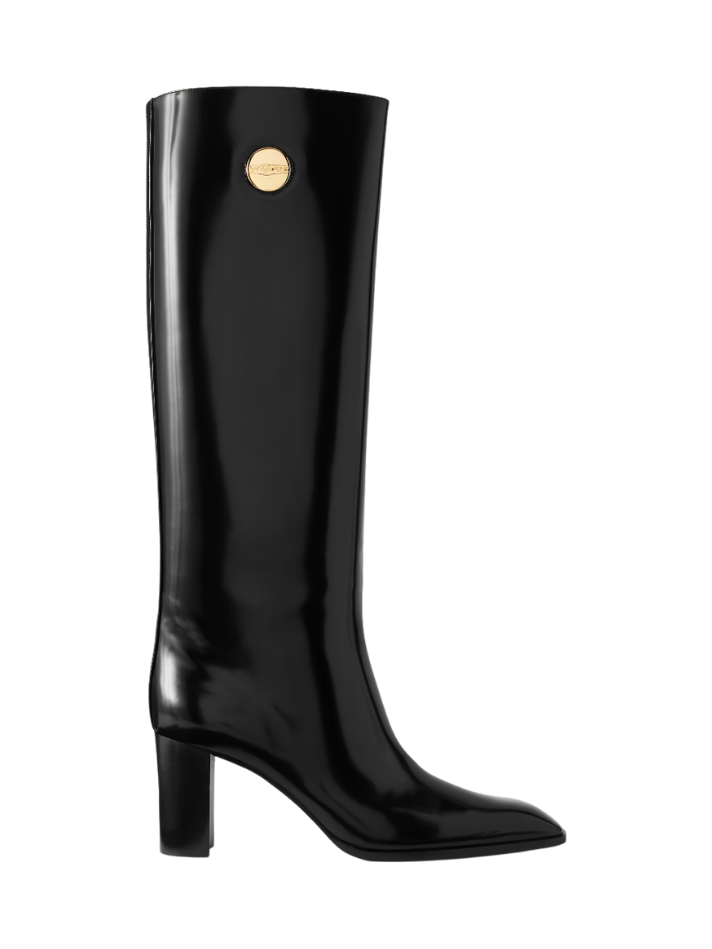 Saint Laurent Louis 85 Leather Knee Boots