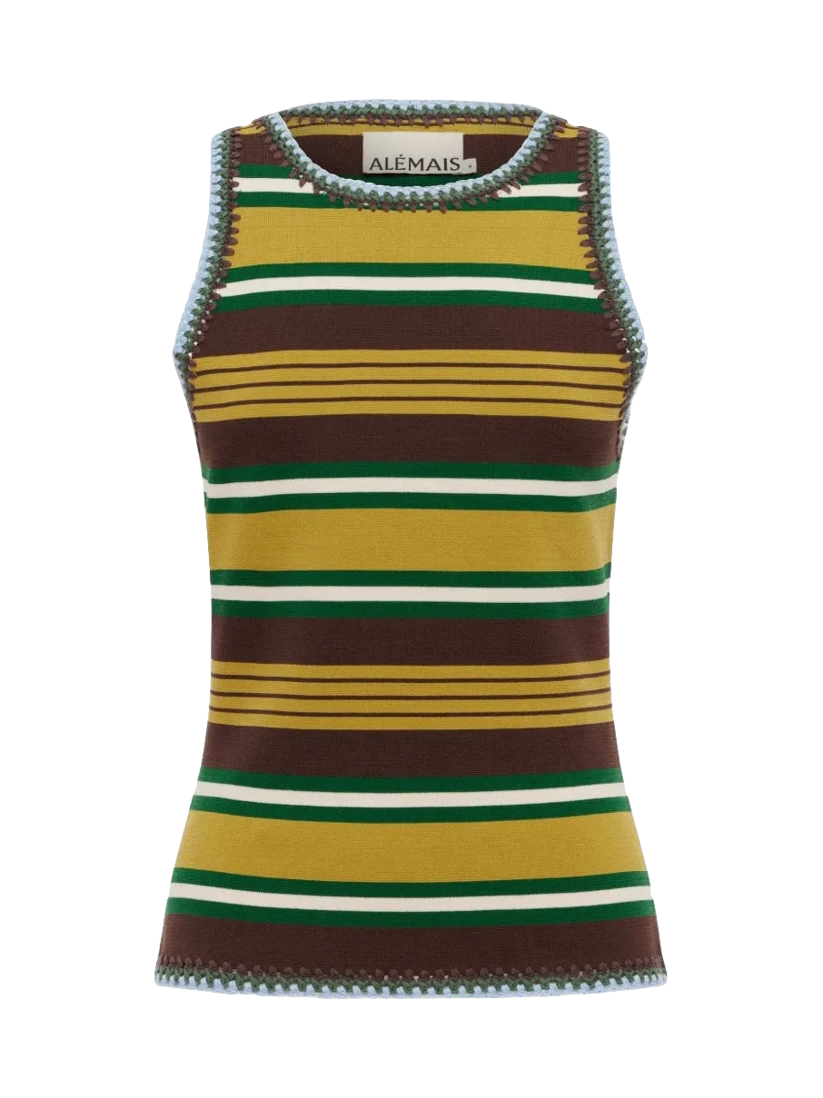 Alemais Multistripe ribbed tank