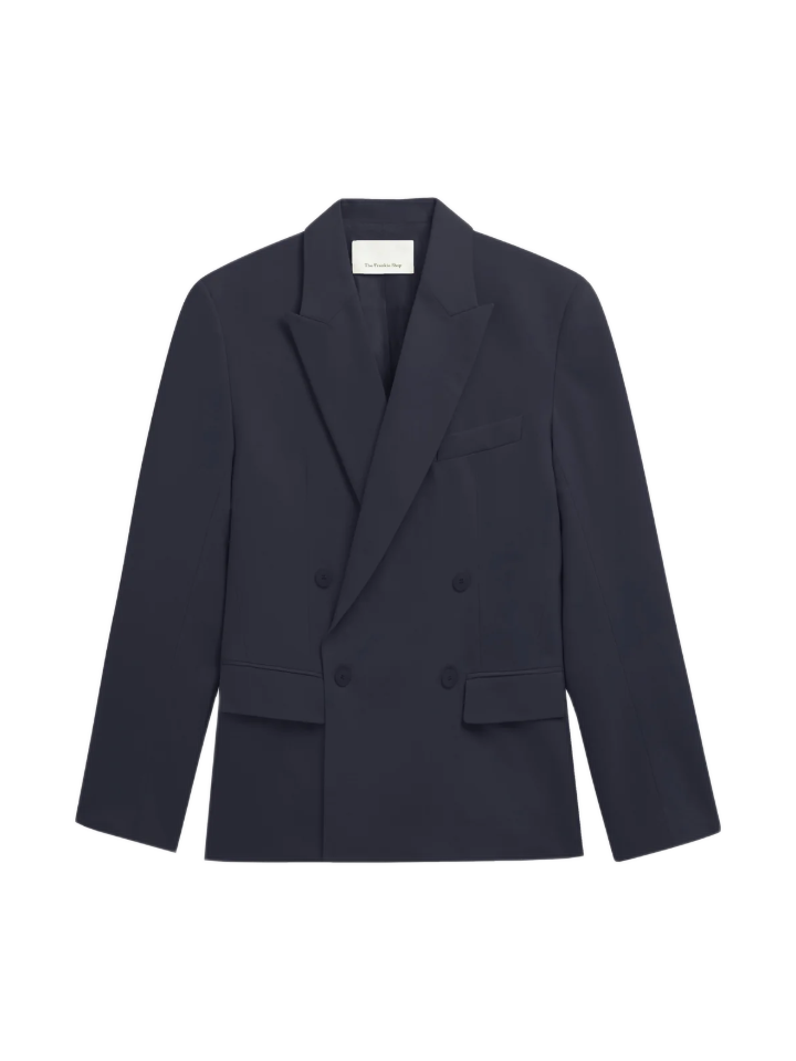 The Frankie Shop Newark Double Breasted Blazer - Navy