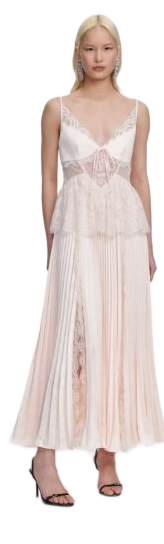 Self-Portrait Lace pleated dress