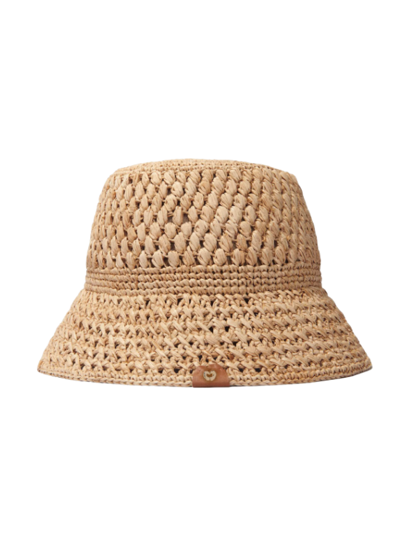 Maje Crochet Raffia Bucket Hat