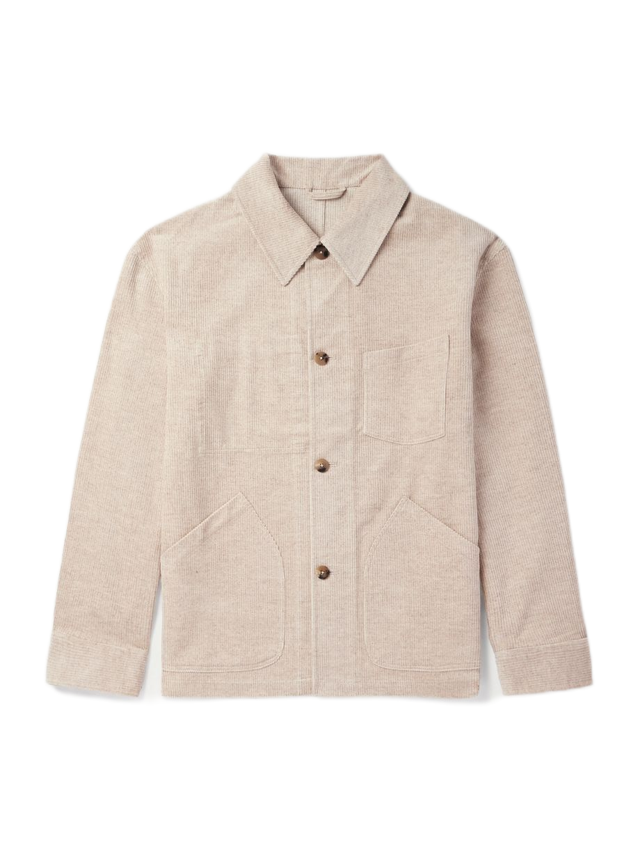 De Bonne Facture Cotton-linen overshirt
