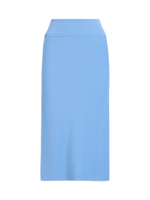 Another Tomorrow Satin crepe midi skirt