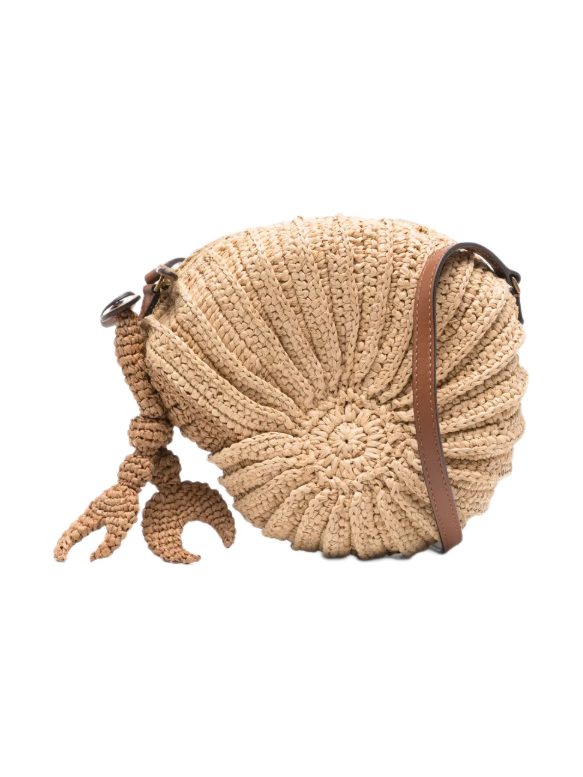 Anya Hindmarch Hermit Crab Crossbody in Raffia