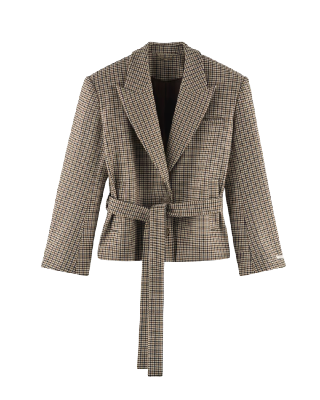 Arakii Checked Belt Blazer