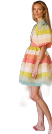 Maria de la Orden Striped Tinta day dress