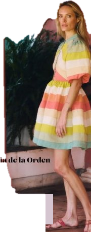 Maria de la Orden Striped Tinta day dress