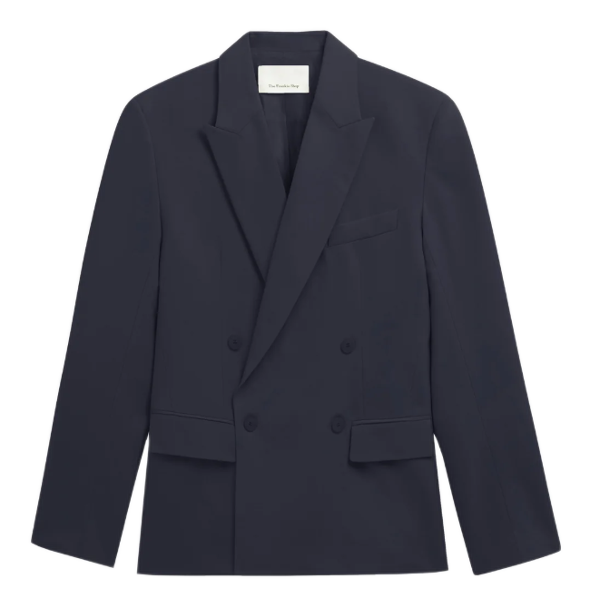 The Frankie Shop Newark Double Breasted Blazer - Navy