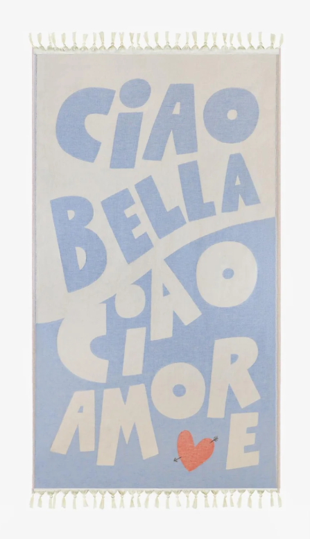 Anita Hass Towel 'Ciao Bella' in Blue
