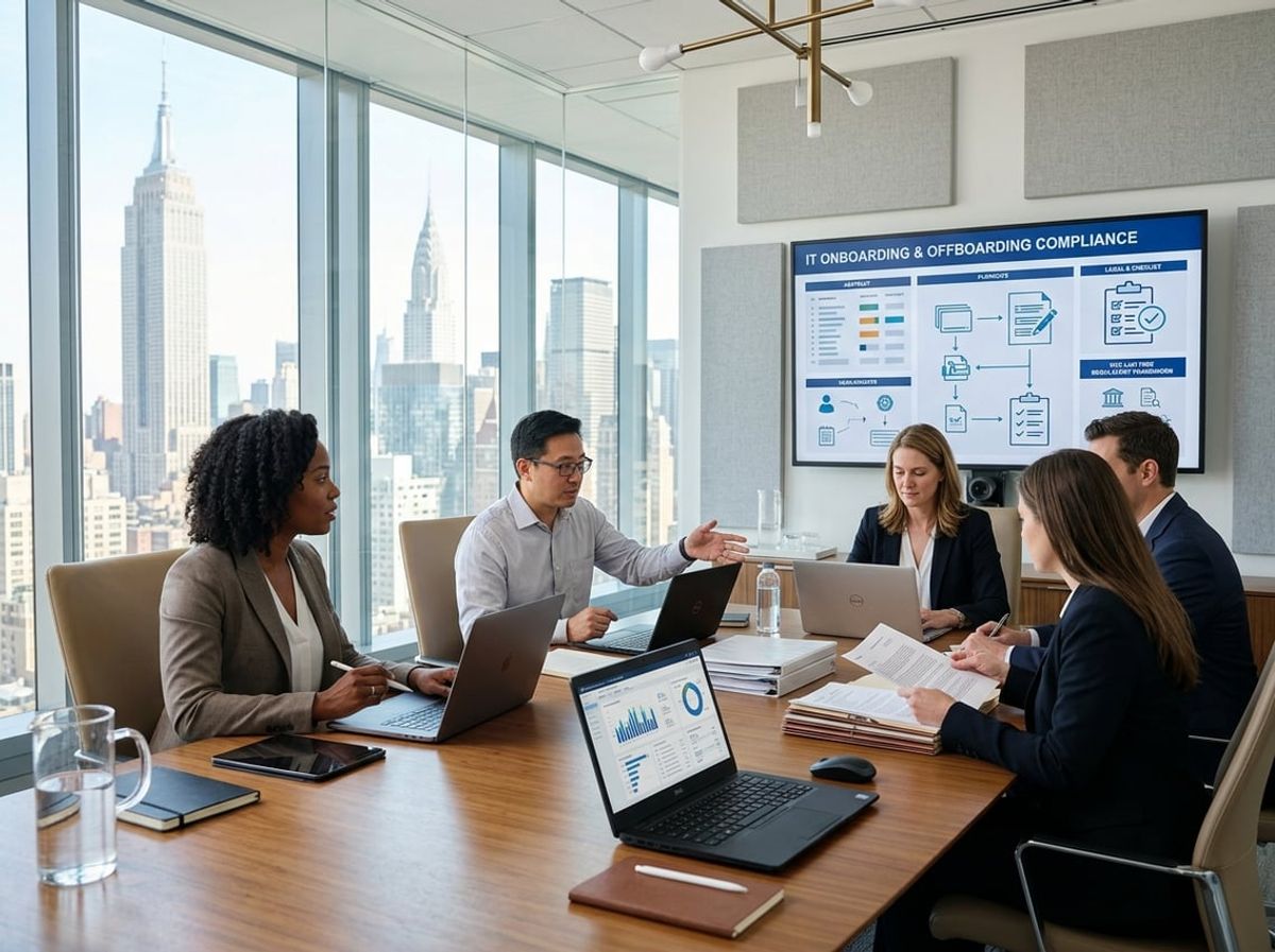 New hires and IT staff building a secure checklist for law firm onboarding