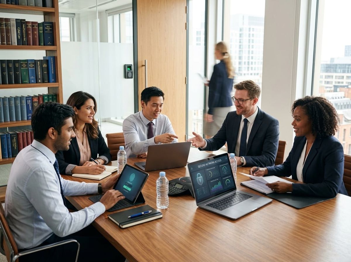 IT consultant meeting with law firm leaders to evaluate managed security service options