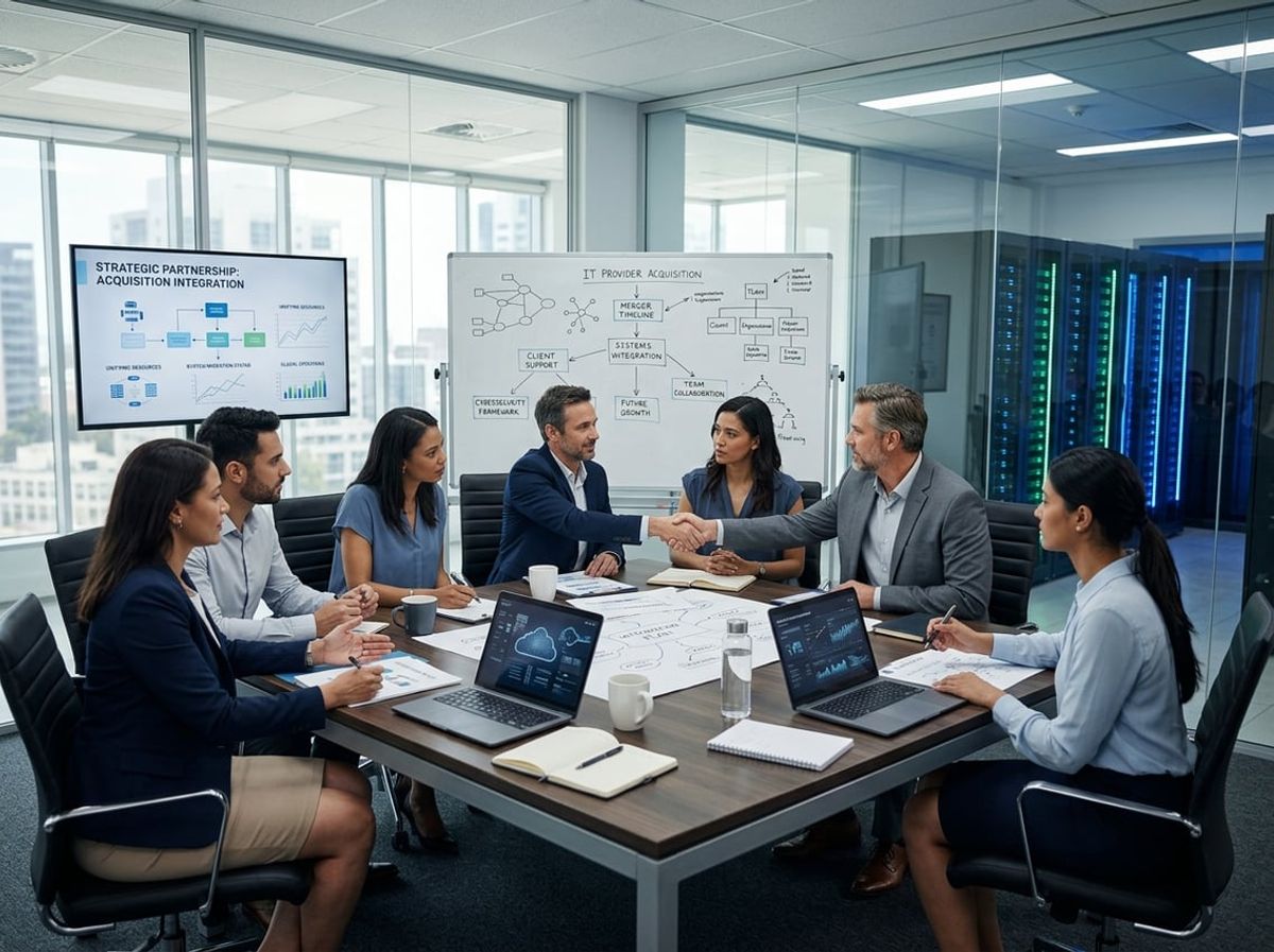 A law firm team reviews frequently asked questions about MSP ownership changes together