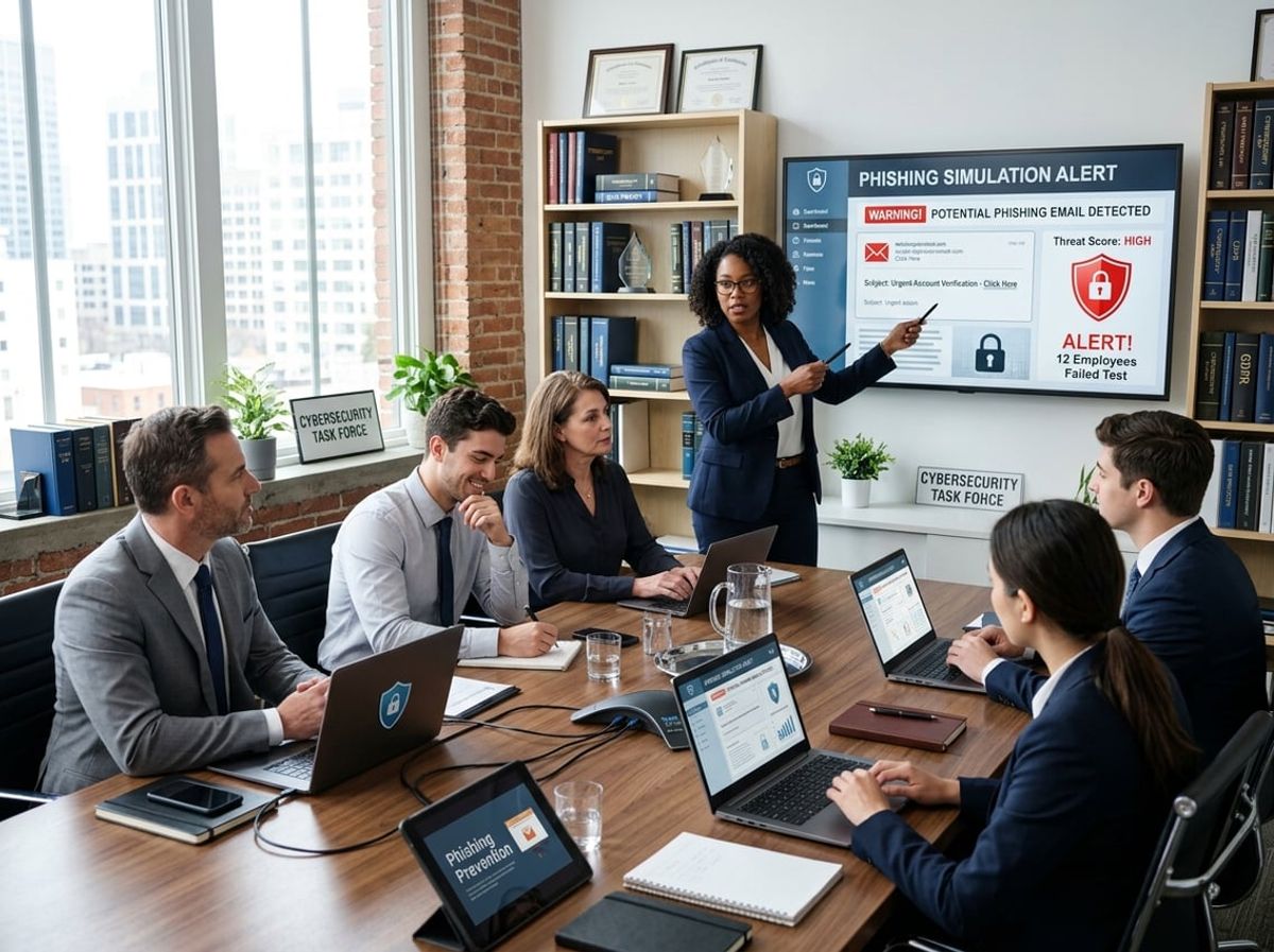 IT specialist explaining email authentication settings to law firm administrators