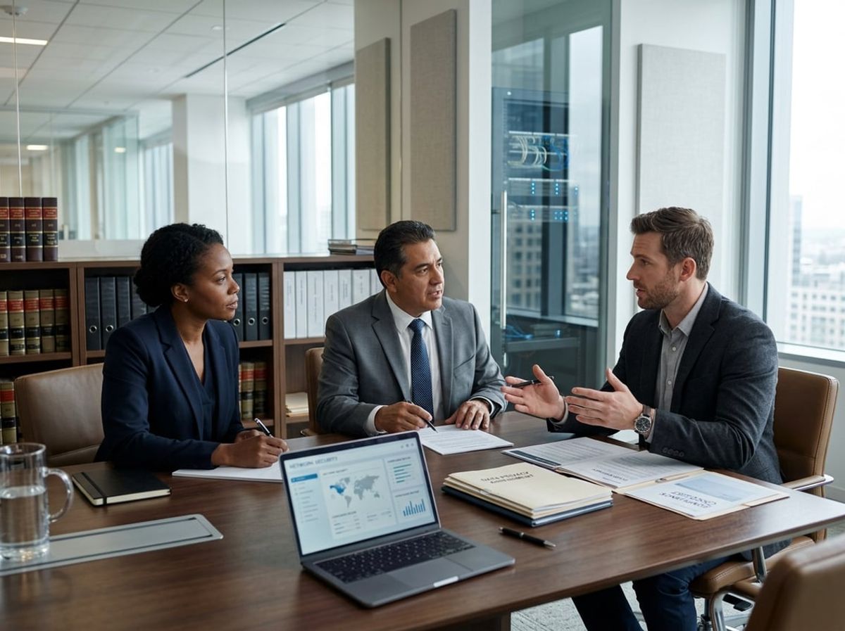 Administrator and attorney question a consultant about IT consulting for law firms services