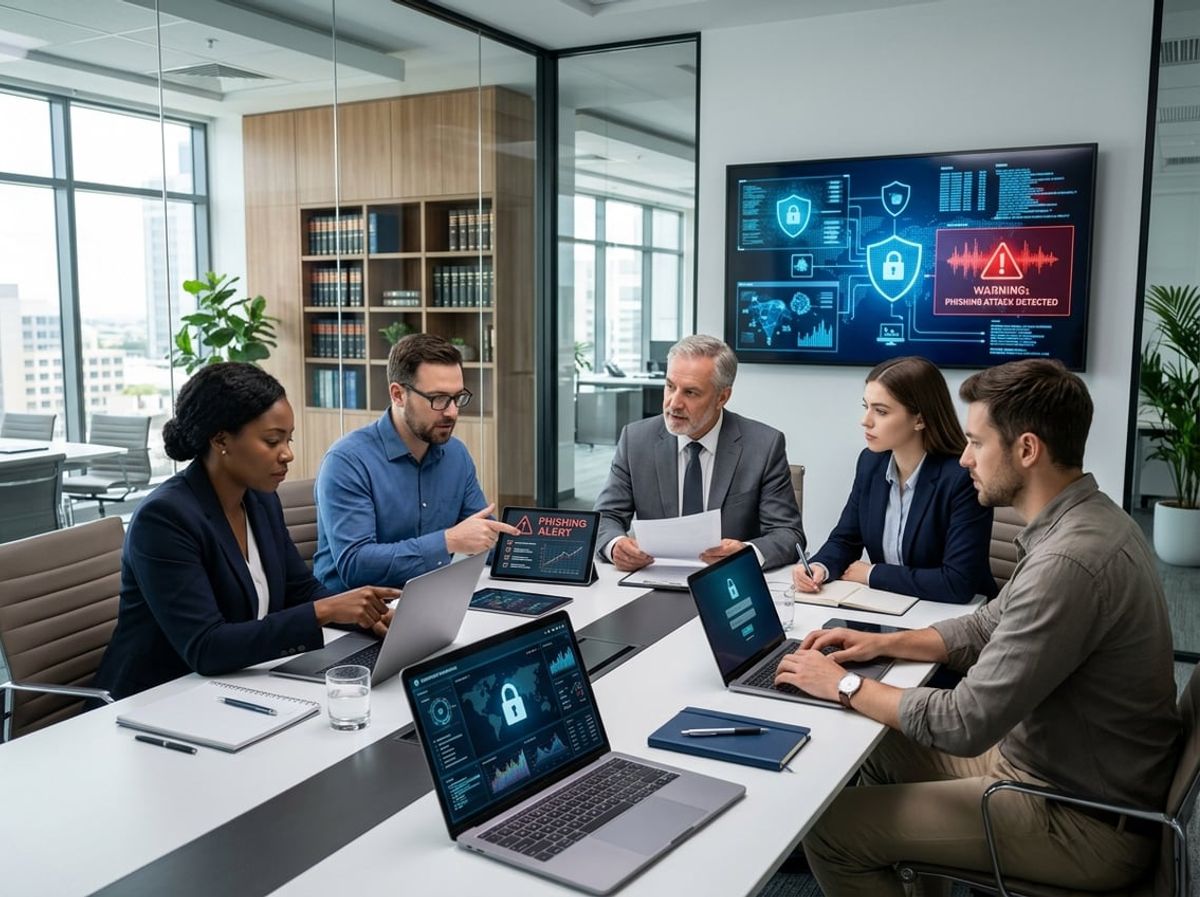 Law firm partners meeting with a managed IT provider about ongoing security support