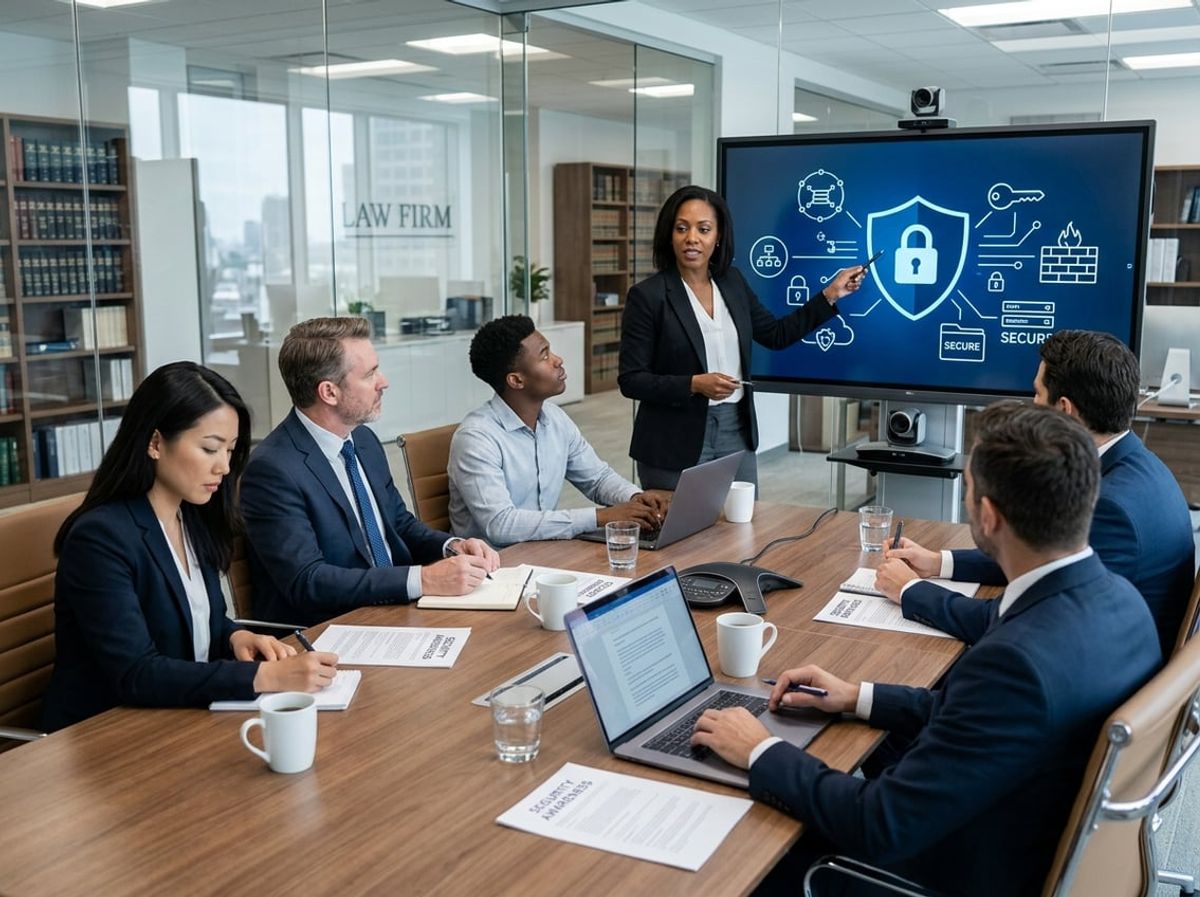 Law firm managers reviewing a checklist of common training program mistakes