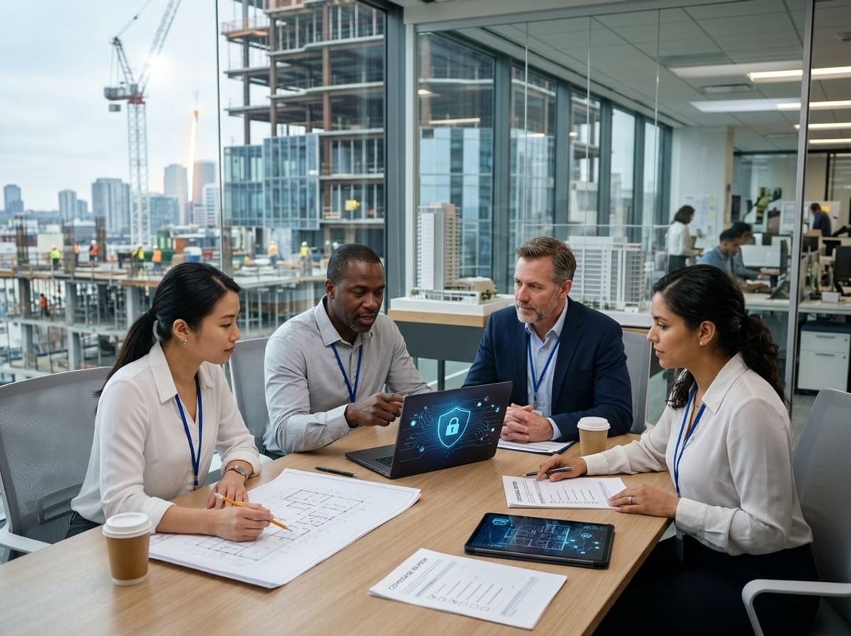 Small group discusses underwriting checklist items during a coverage planning session