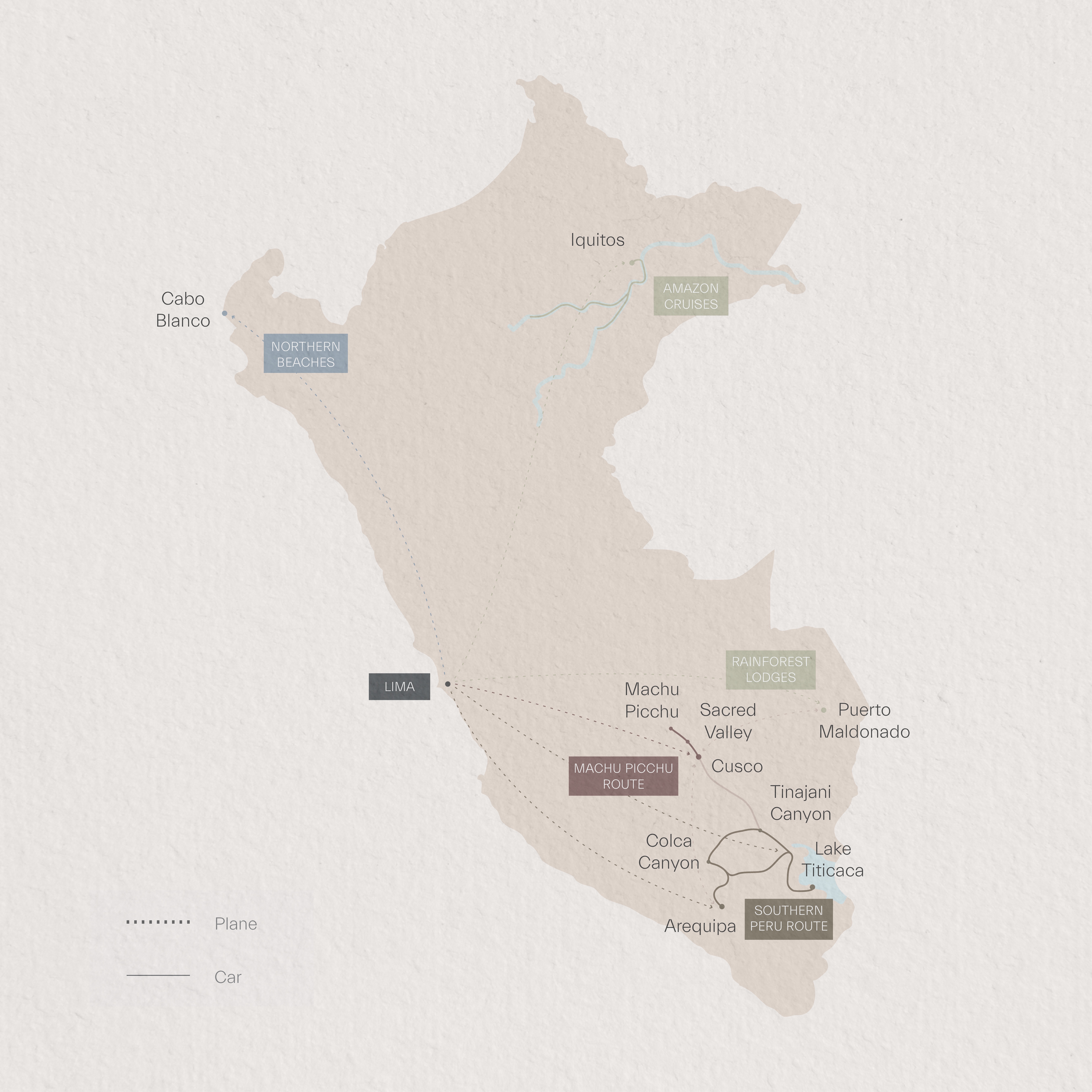Map of Peru — ROUTES