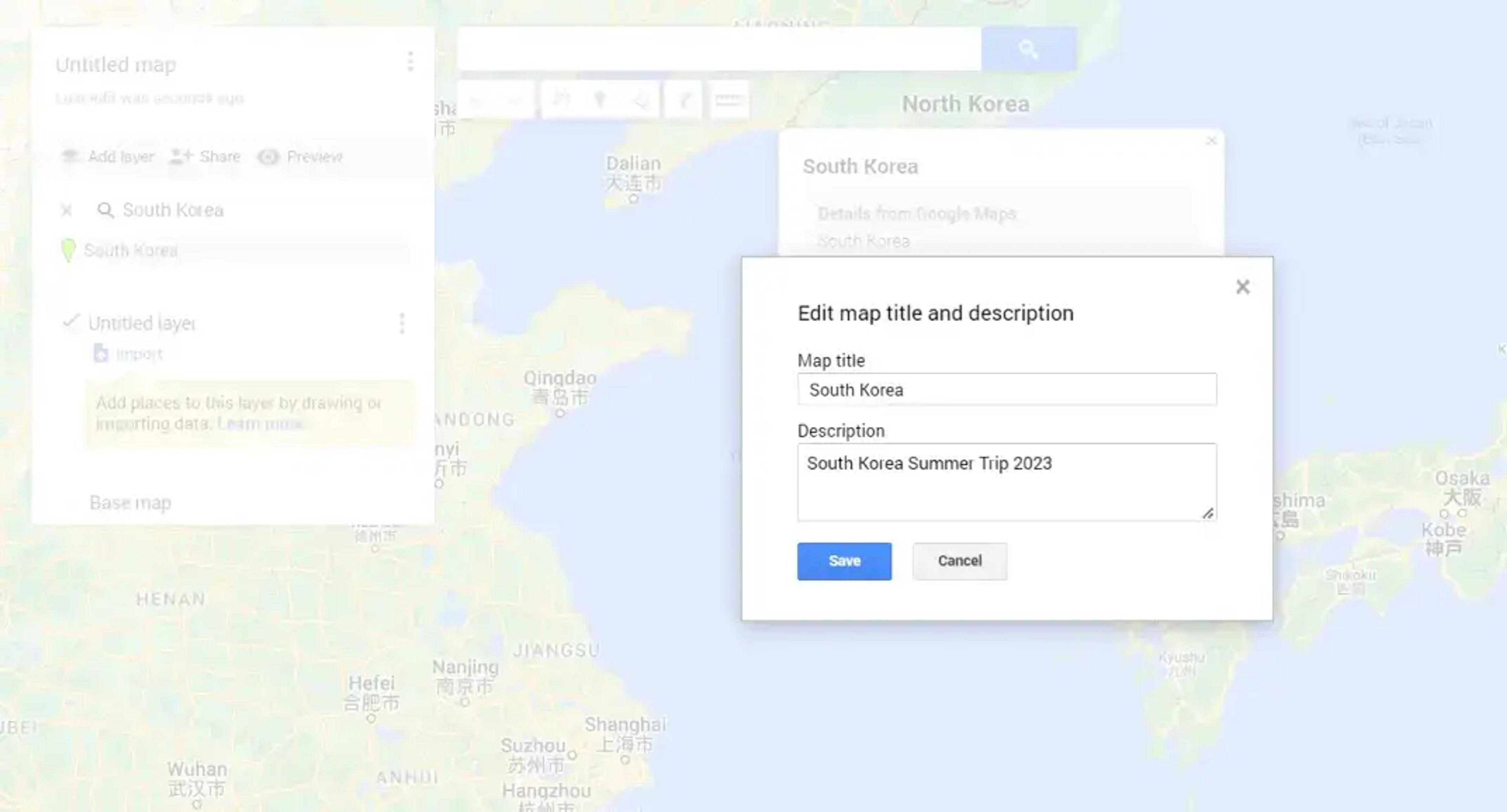 planificateur de voyage google maps, mes cartes google, voyage avec google