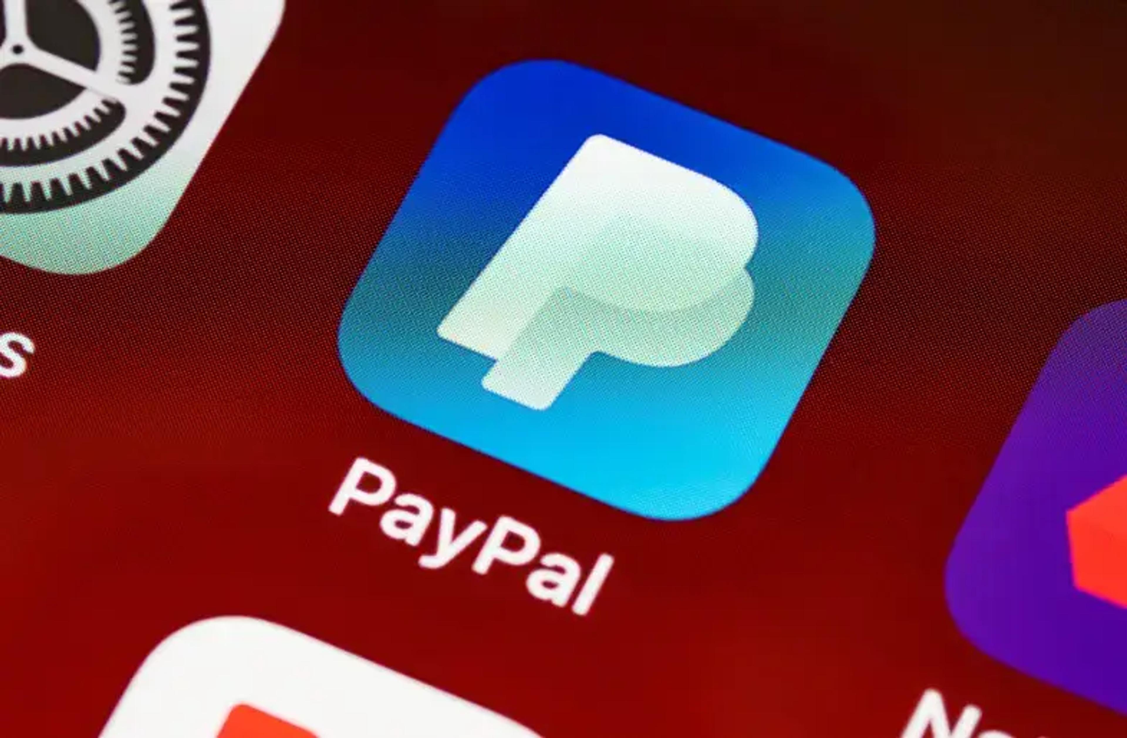 PayPal app-ikon med blå gradient og hvidt stiliseret P-logo