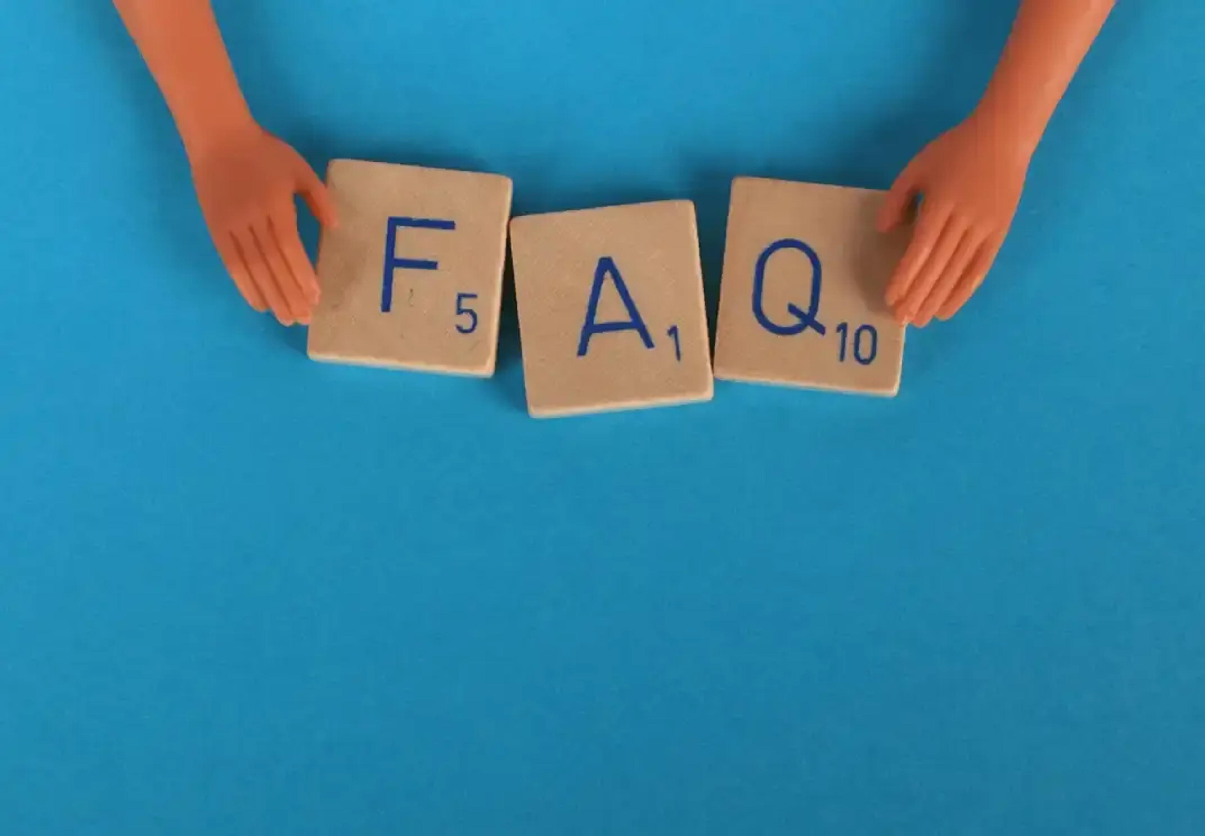 pagina FAQ, business, prima persona, proprio pezzo, pagina, sito,