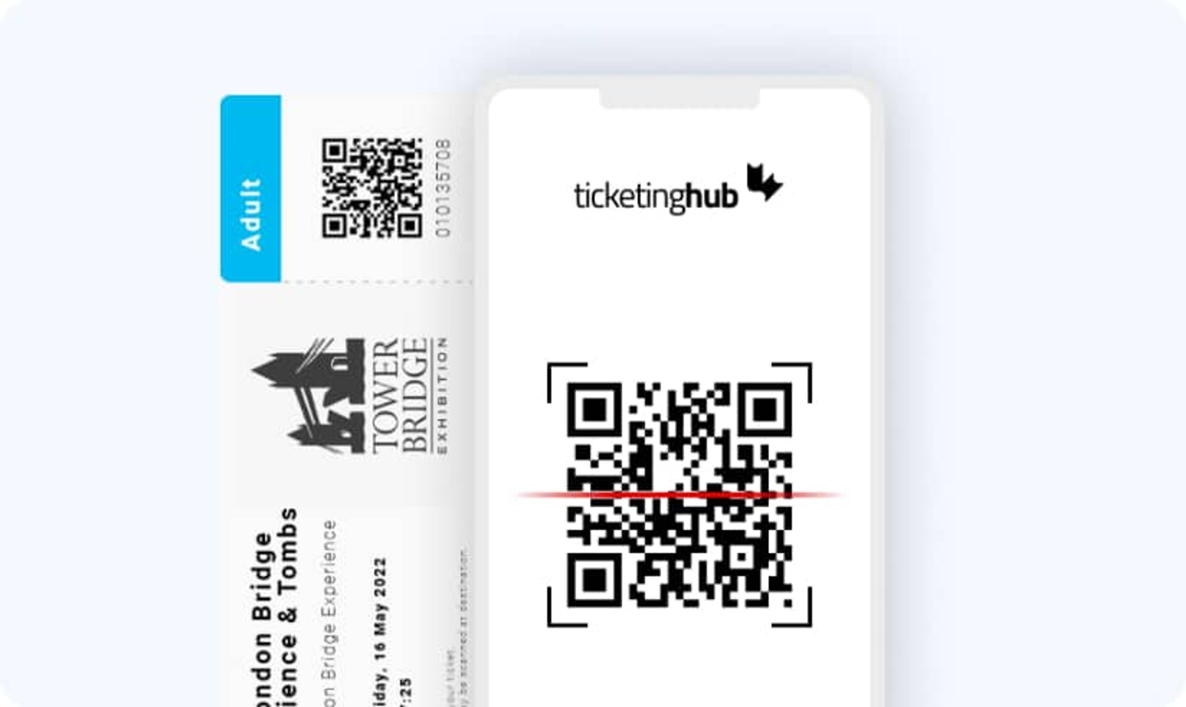 כרטיס דיגיטלי של Ticketing Hub עם קוד QR לאירוע גשר המגדל