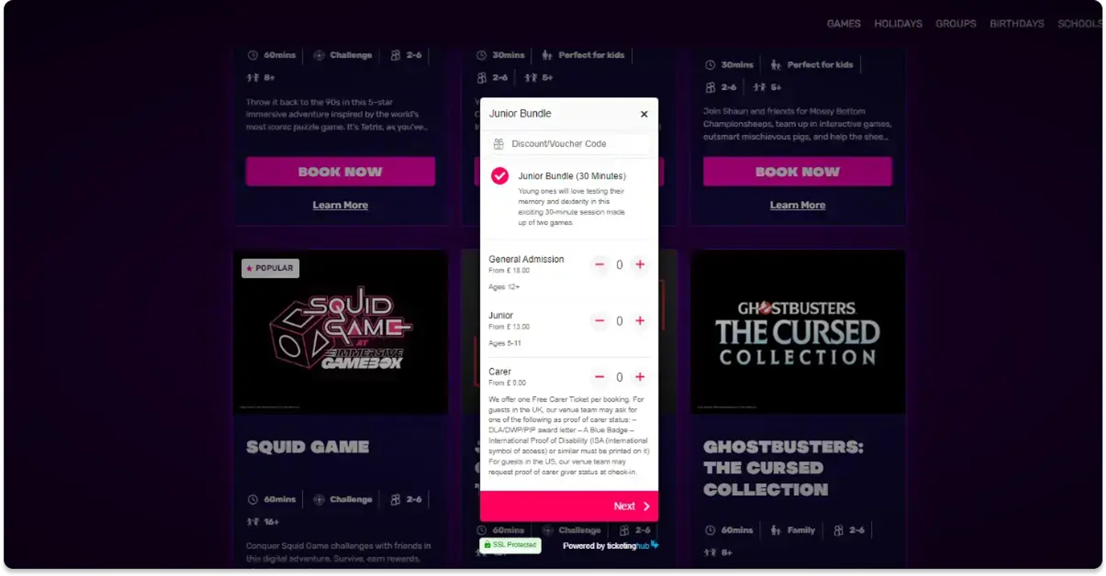 verkoop van meeslepende gamebox-tickets online met ticketinghub
