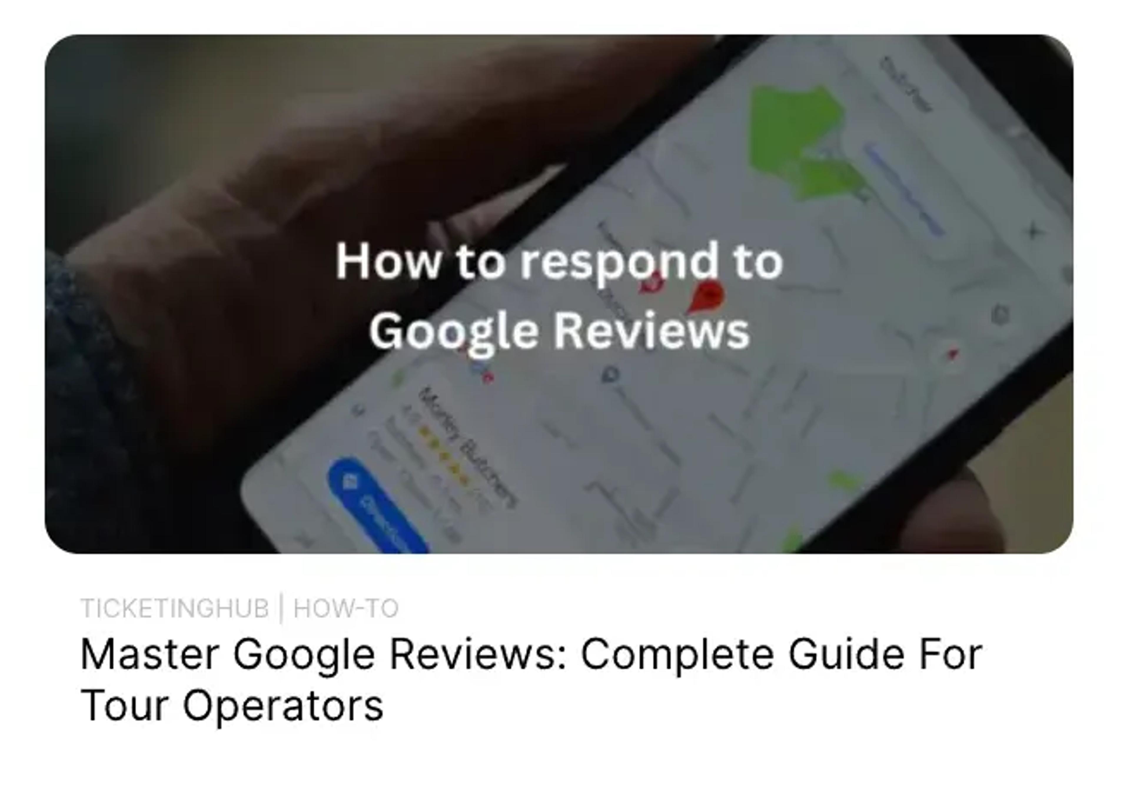 guide for operators, respond to google reviews