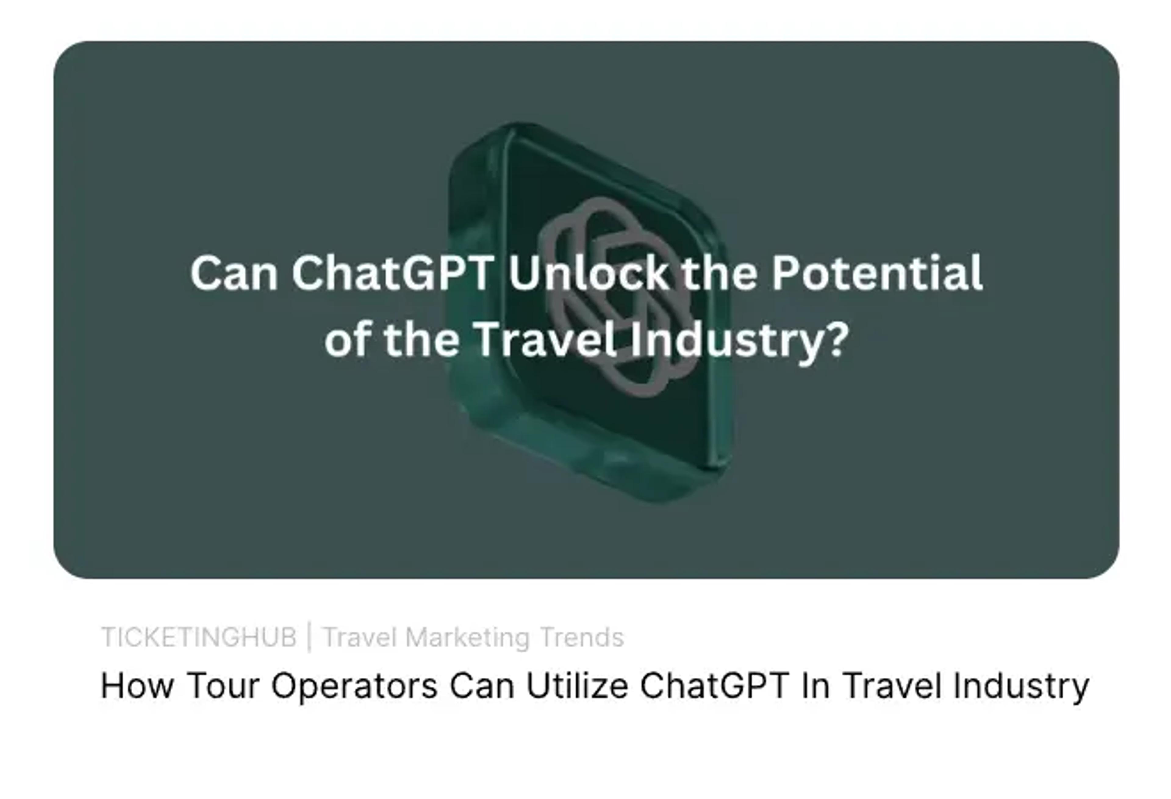הפוטנציאל של ChatGPT בתעשיית התיירות, גרפיקה ירוקה כהה עם טקסט