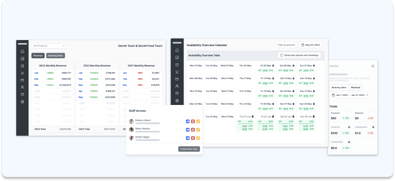 TicketingHub 软件界面显示其预订管理功能