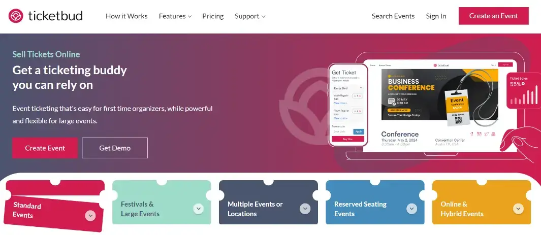 ticketbud boekingsoplossing