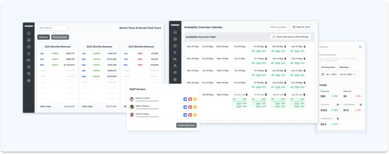 software interface of ticketinghub's dashboard where you can manage tickets and events