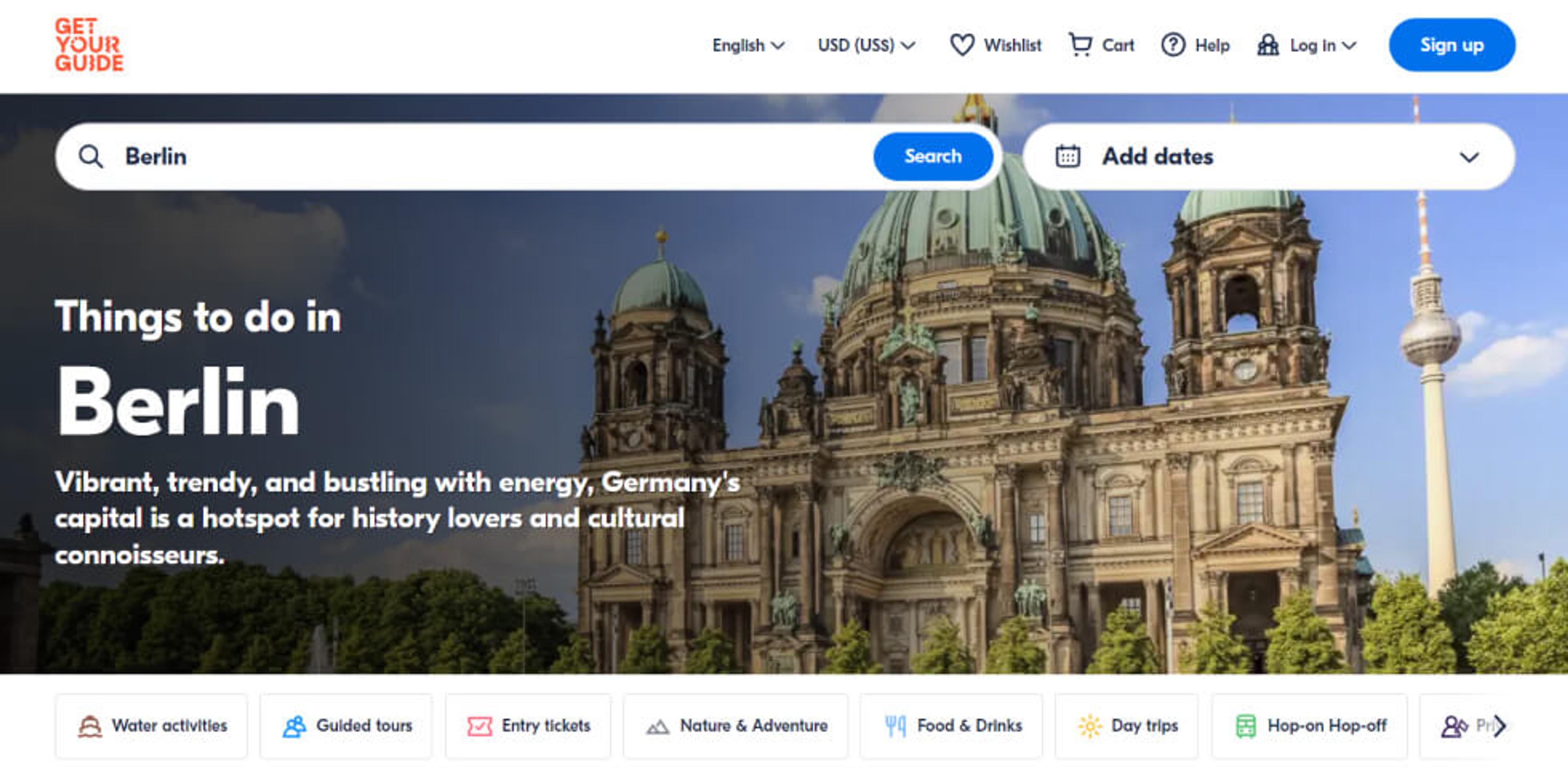 GetYourGuideでは、地理的な場所やランドマークに基づいて、ご自身のツアーやアクティビティを掲載できます。