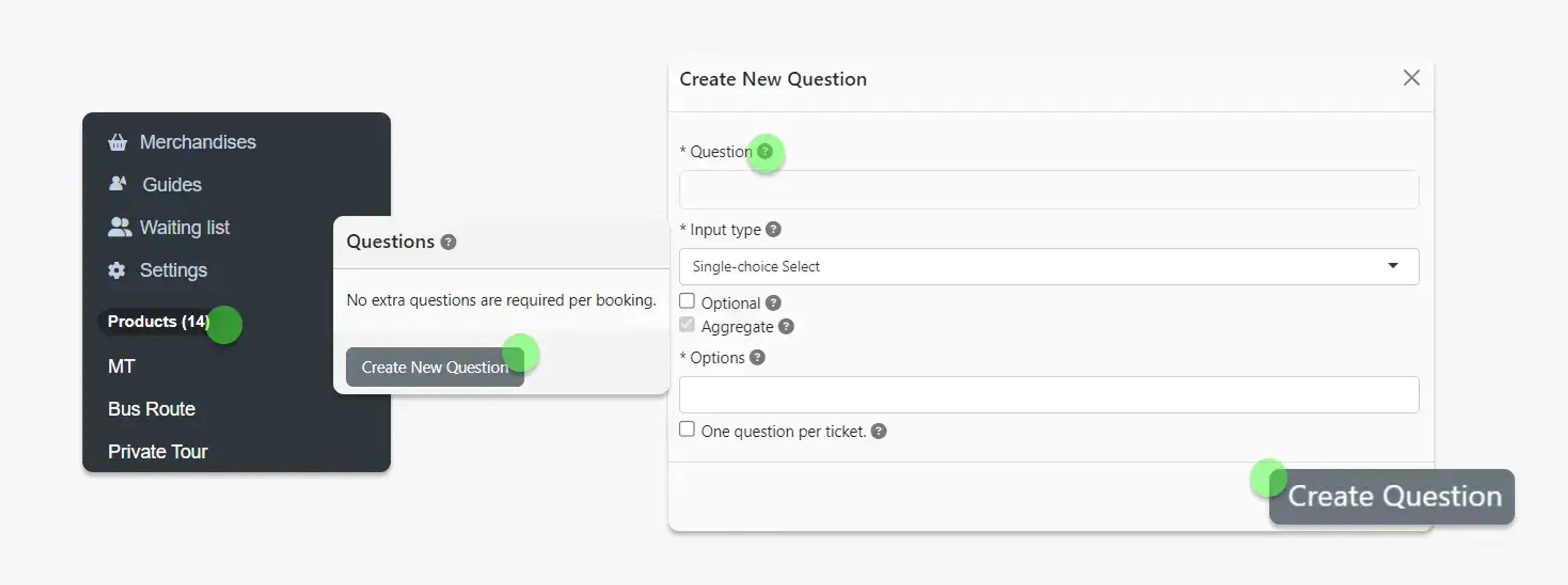 Comment activer et personnaliser la fonctionnalité de questions dans ticketinghub