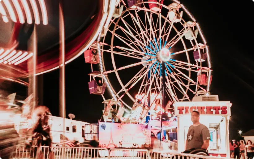 ferris wheel, operations, ticket booth