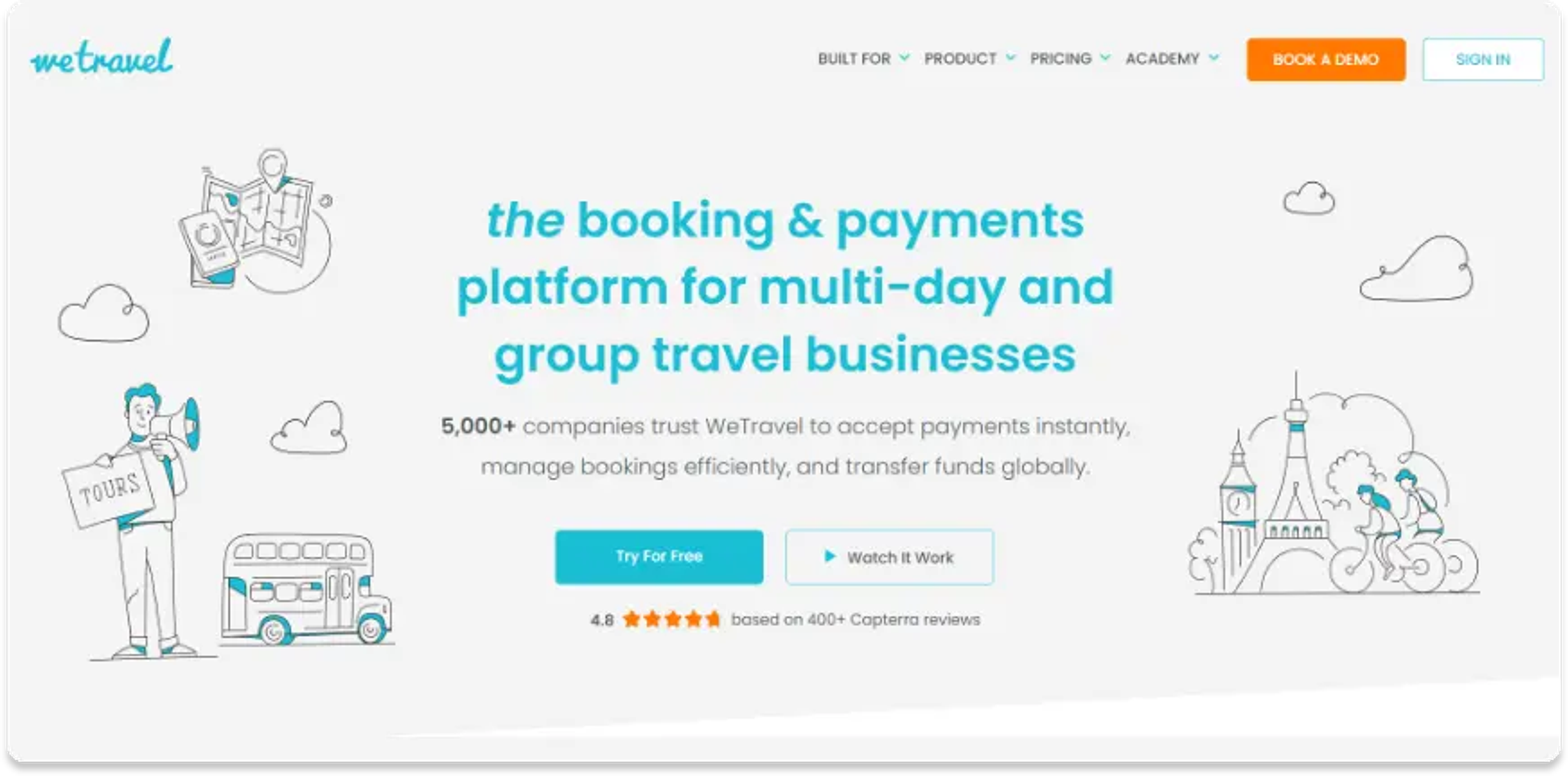 wetravel 网站主页