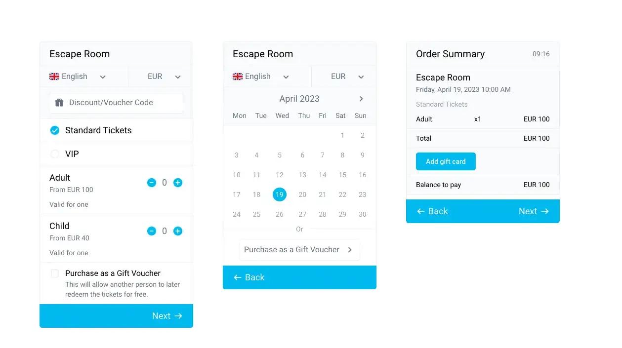 selling escape room game tickets online with ticketinghub