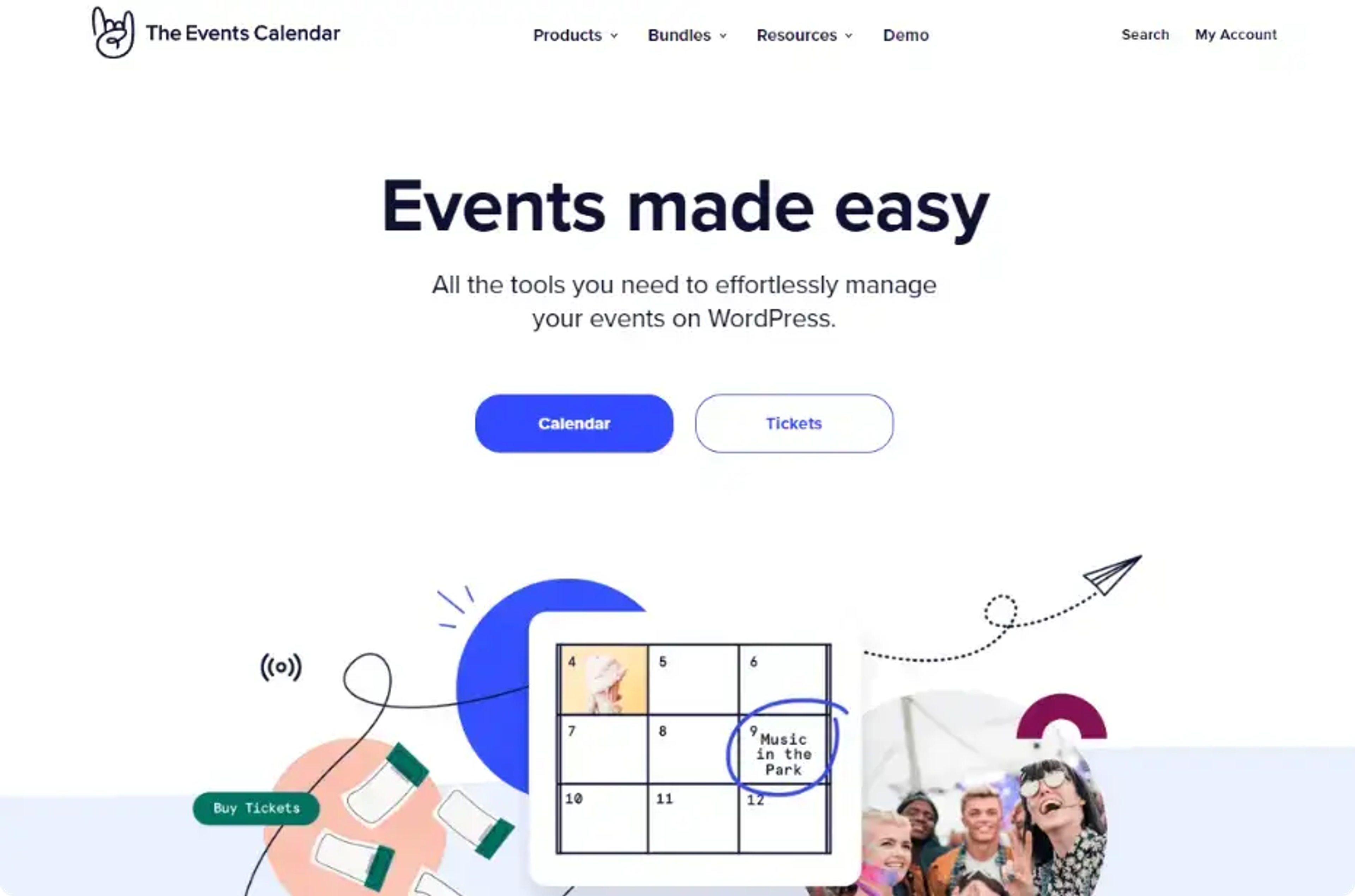 hoe de evenemententickets werken, website-interface