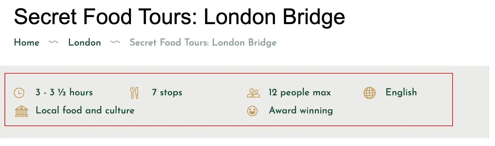 hurtig oversigt over london bridge madturen