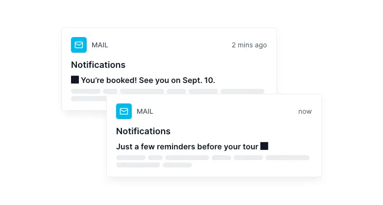 notifications automatiques et rappels