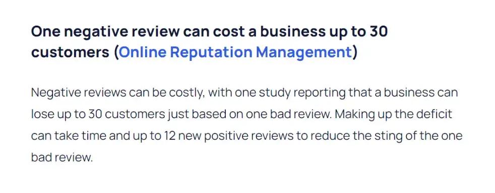 negative reviews 2022 statistics