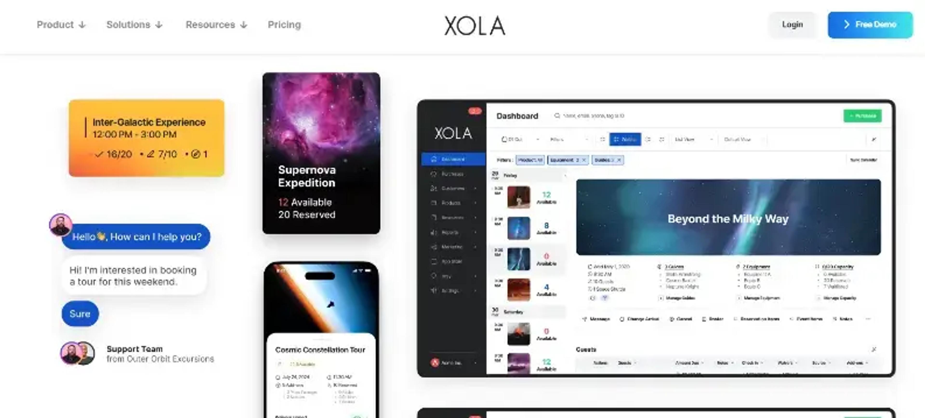 website of XOLA