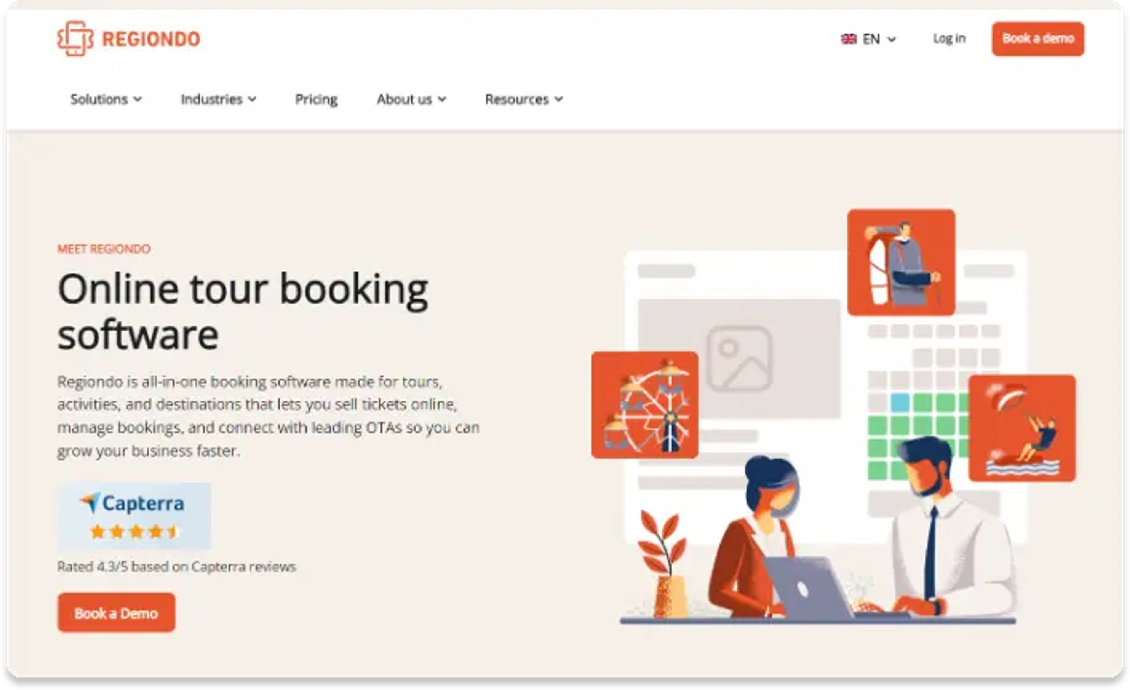 regiondo 网站登录页面