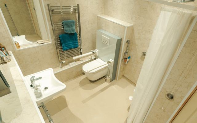 A care home wet room after an Age Care renovation