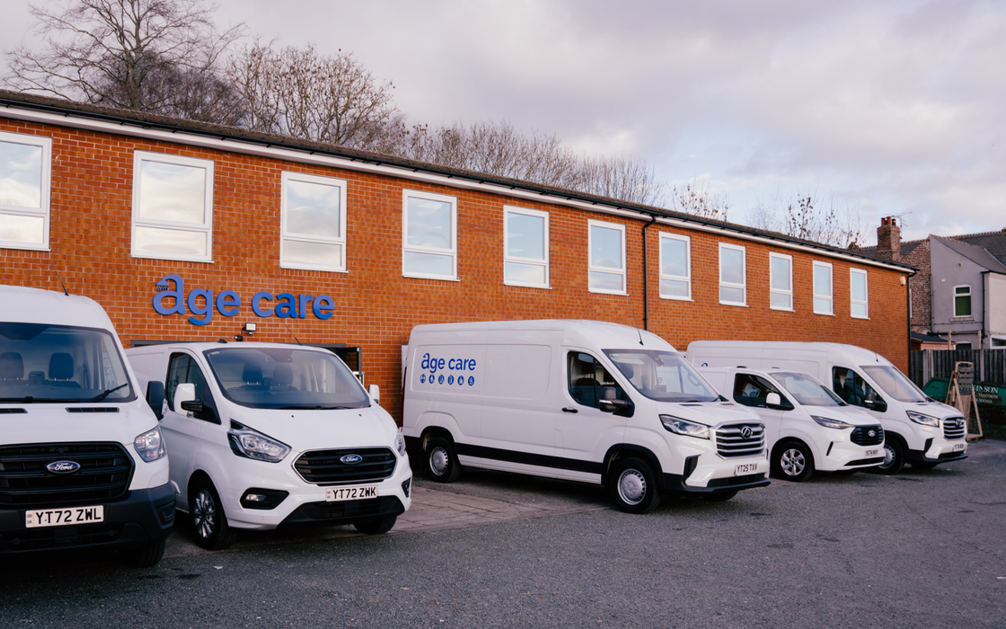 The Age Care Pro Vans Outside The Age Care Offices