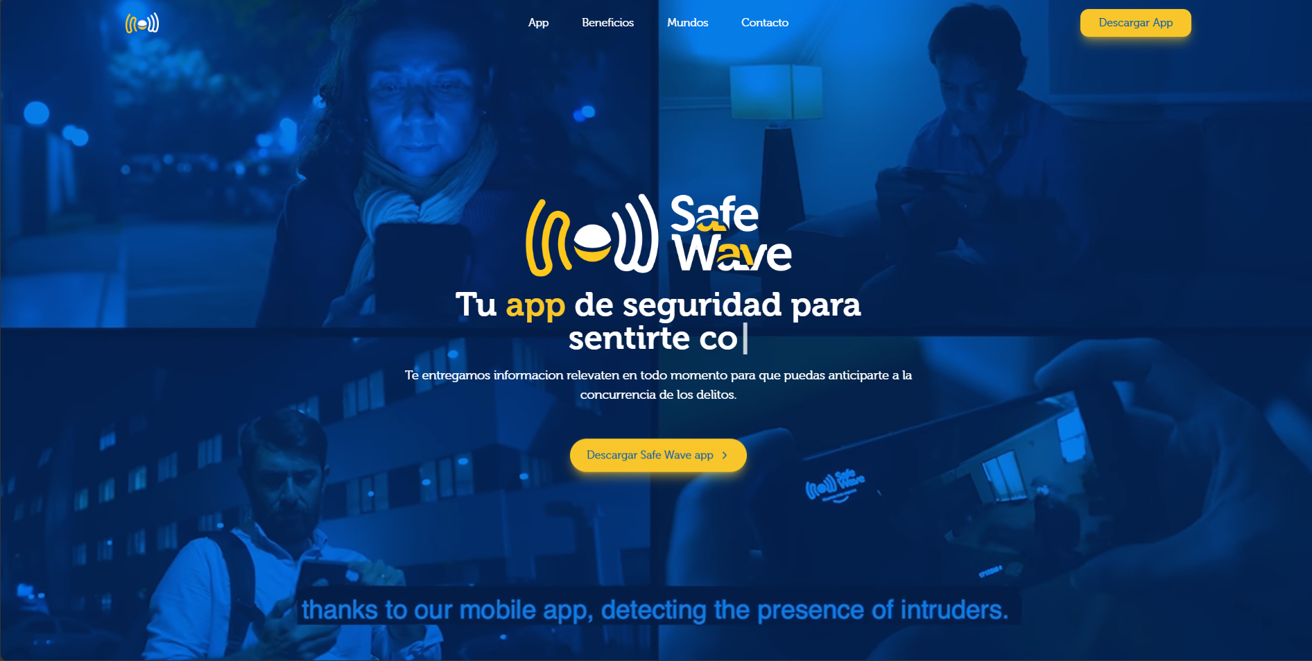 SafeWave - Landing page