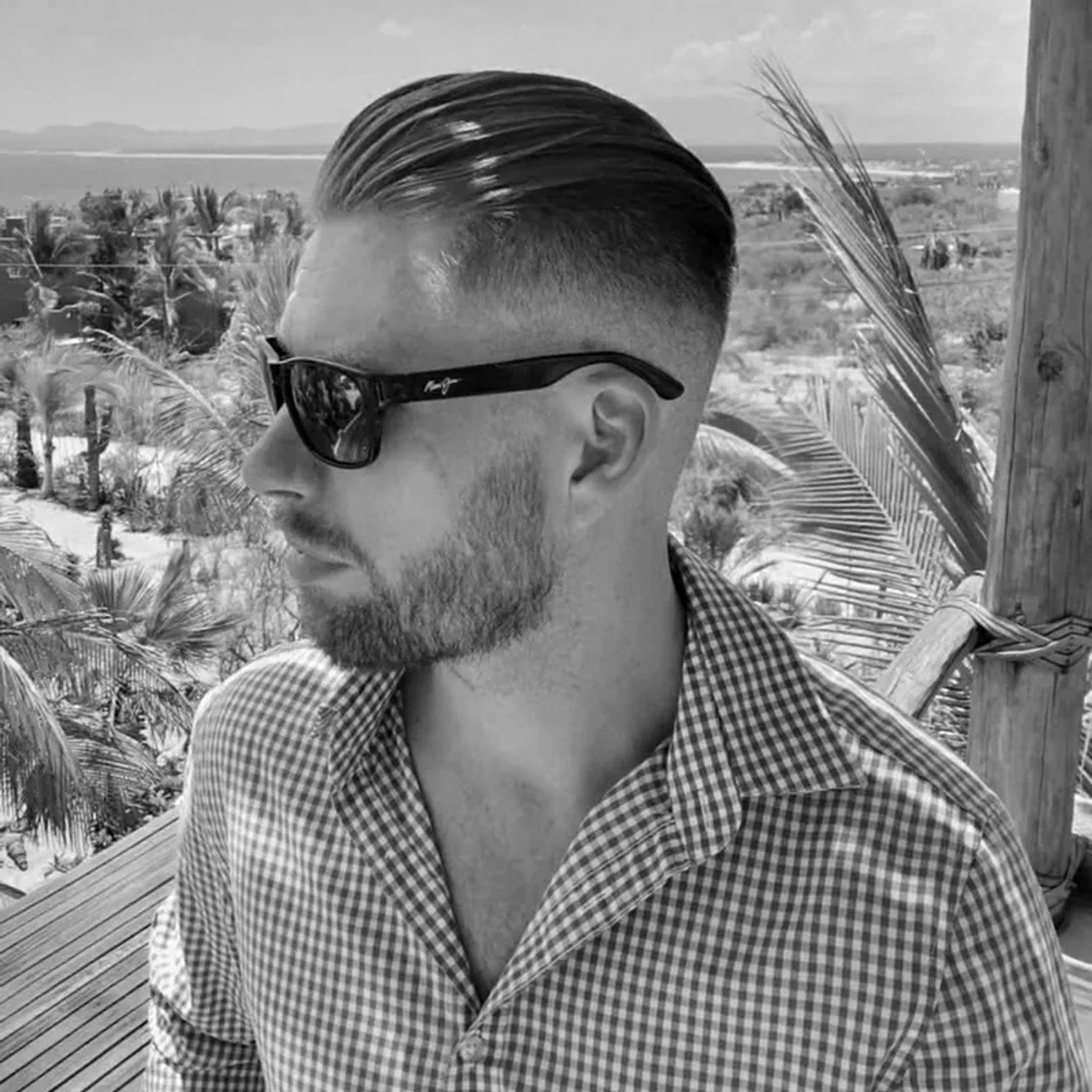 Mike Duplessis wearing sunglasses