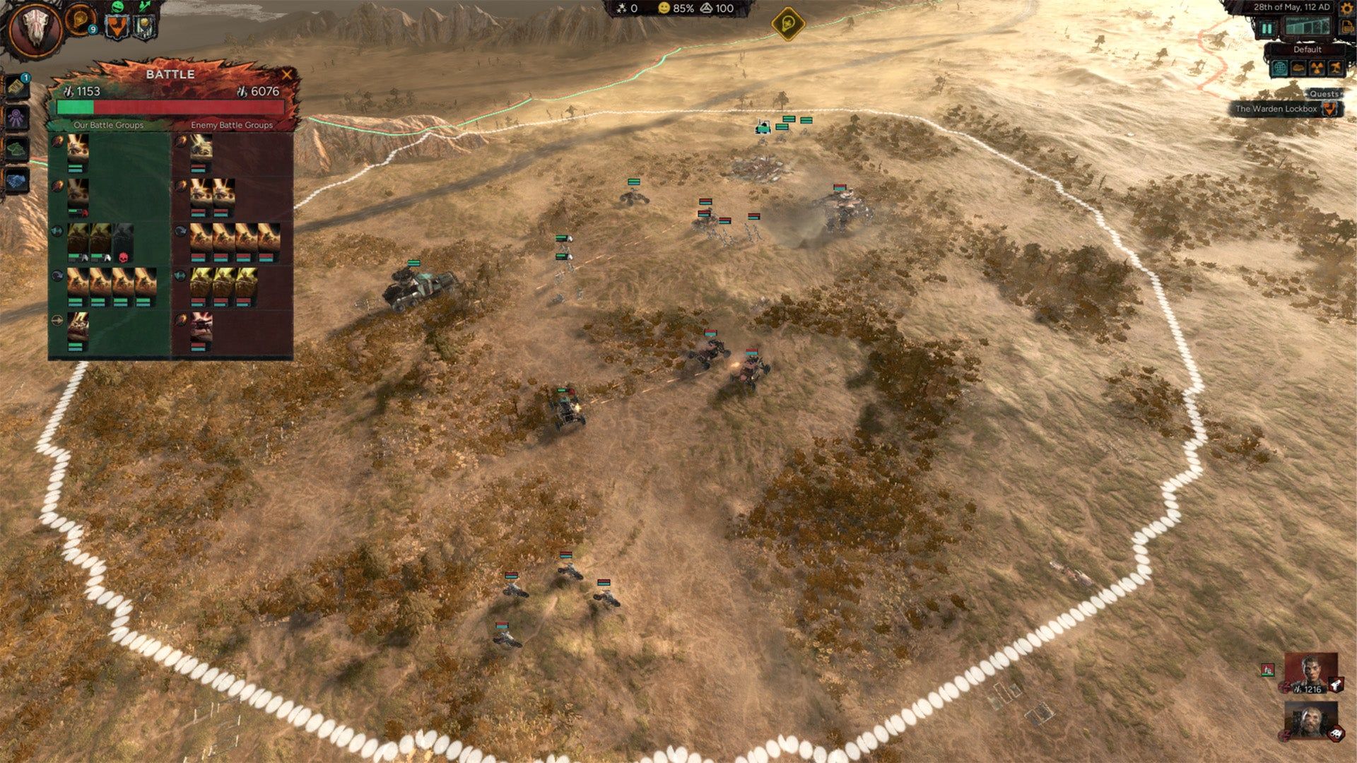 An Afterworld screenshot showing the game’s post-apocalyptic strategy setting.
