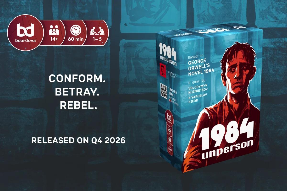 Boardova’s 1984: Unperson turns Orwell’s dystopia into a 60-minute board game