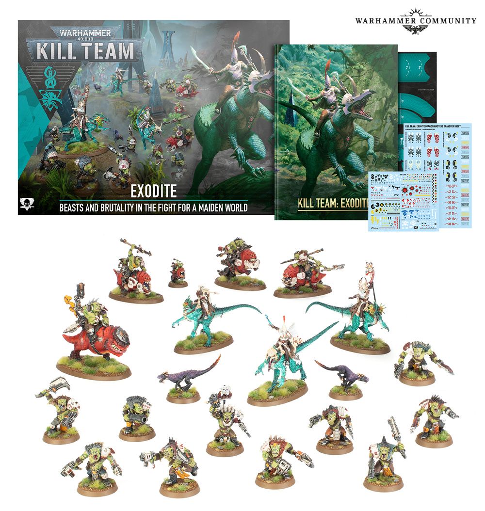 Contents of the Kill Team Exodite boxed set